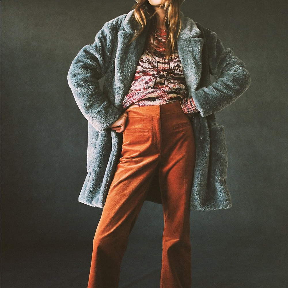 ❌SOLD❌ Anthropologie Maeve Lisanne Faux Fur Jacket - Picture 2 of 4